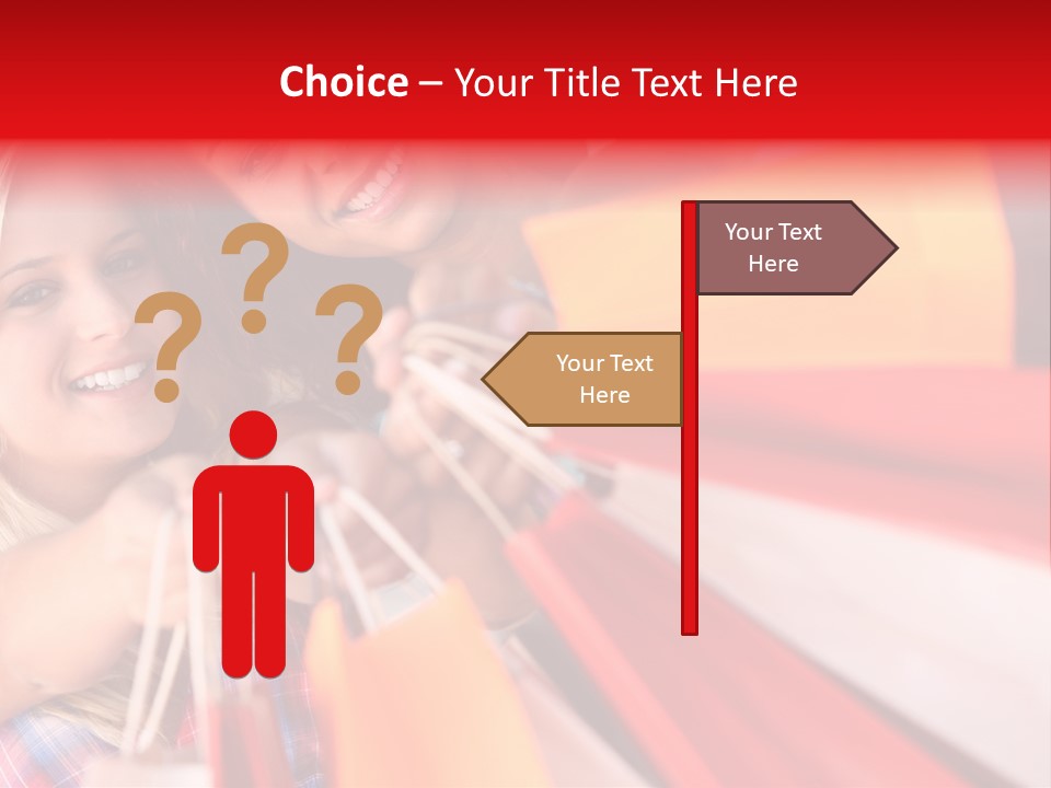 Supermarket Lady Smile PowerPoint Template