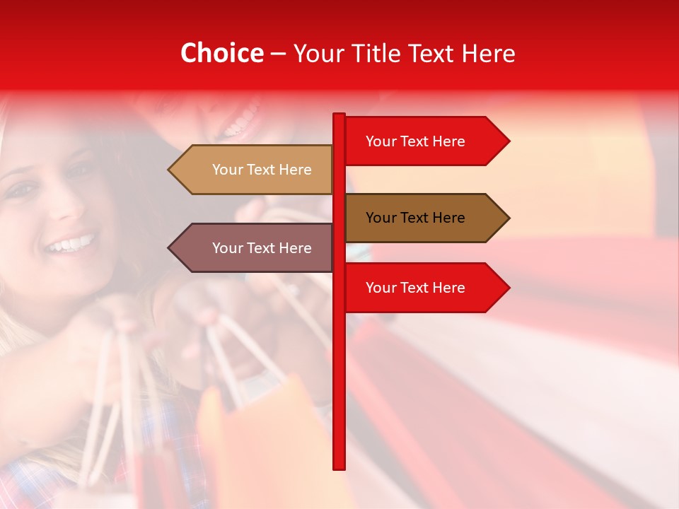 Supermarket Lady Smile PowerPoint Template