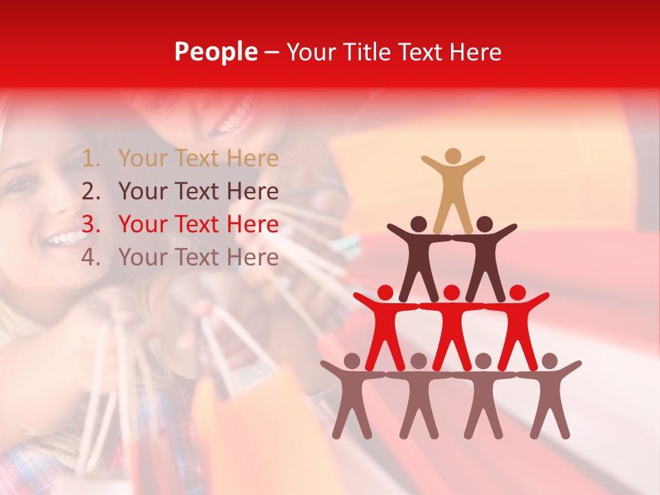 Supermarket Lady Smile PowerPoint Template