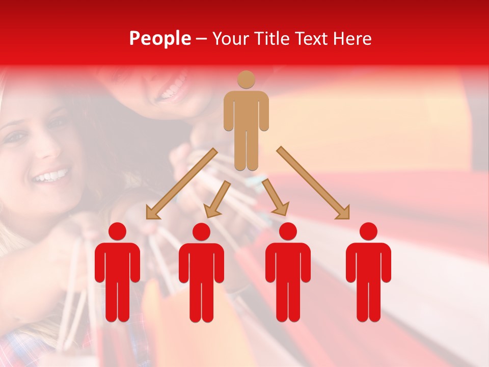 Supermarket Lady Smile PowerPoint Template