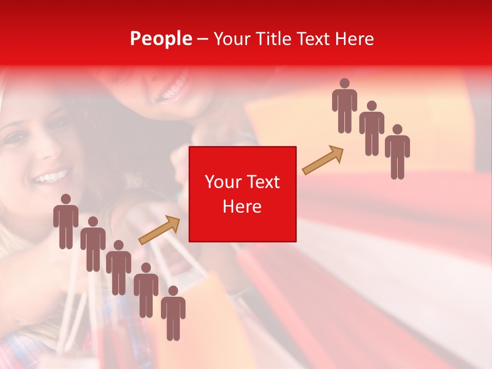 Supermarket Lady Smile PowerPoint Template