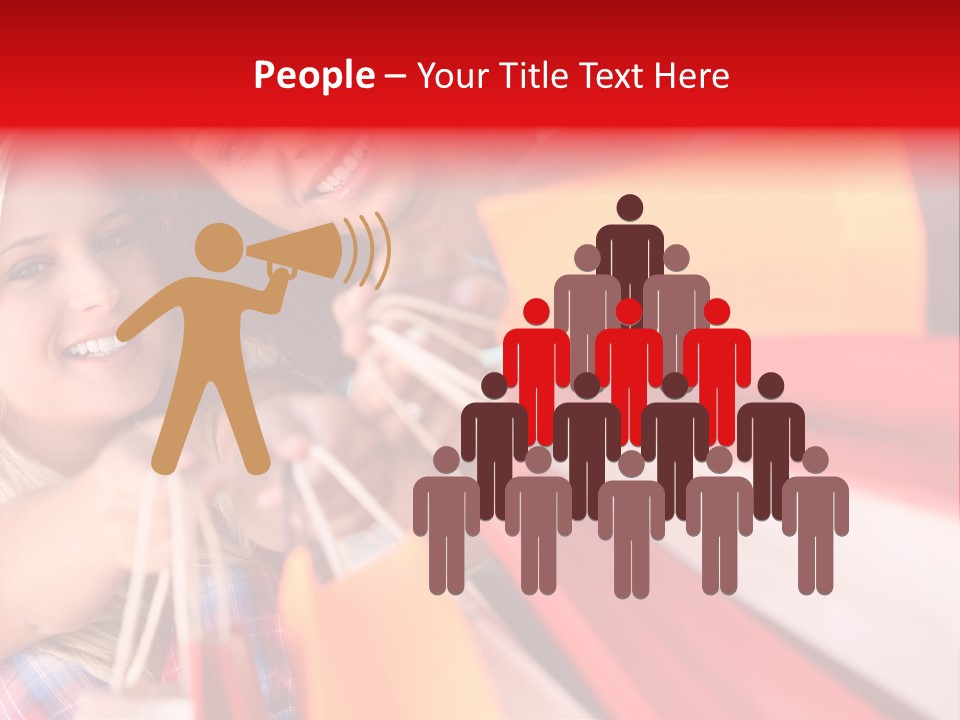 Supermarket Lady Smile PowerPoint Template