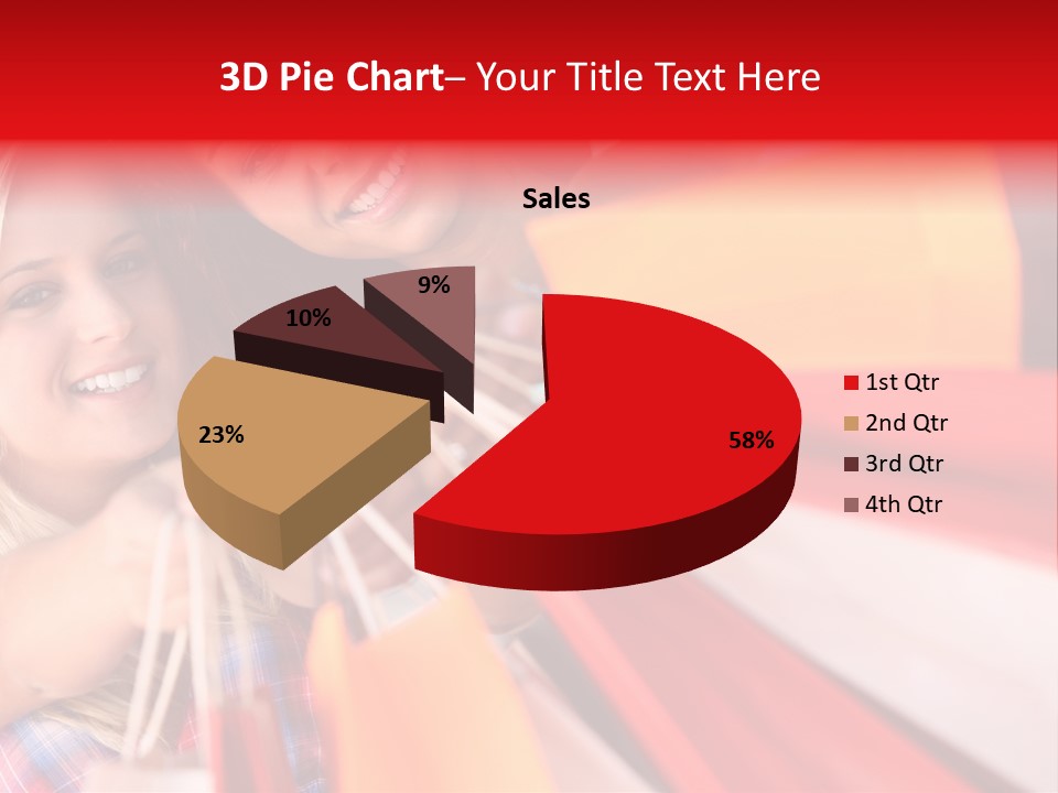 Supermarket Lady Smile PowerPoint Template