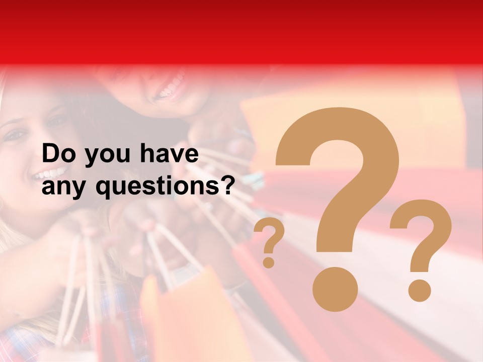 Supermarket Lady Smile PowerPoint Template