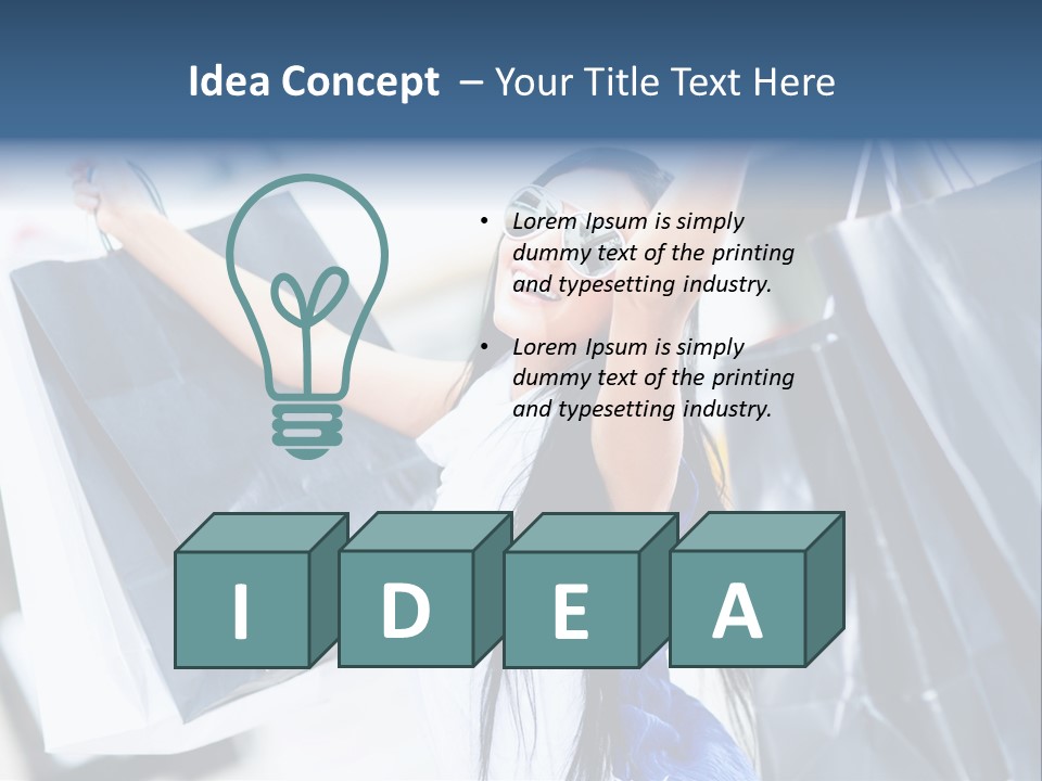 Summer Buyer Shopaholic PowerPoint Template