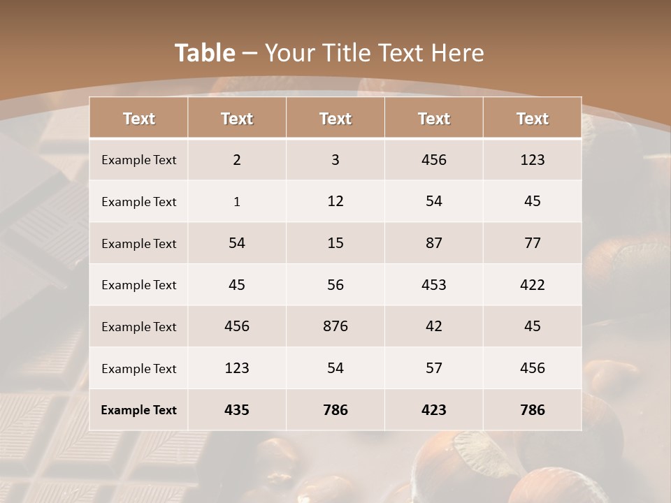 Interior Hazelnut Temptation PowerPoint Template