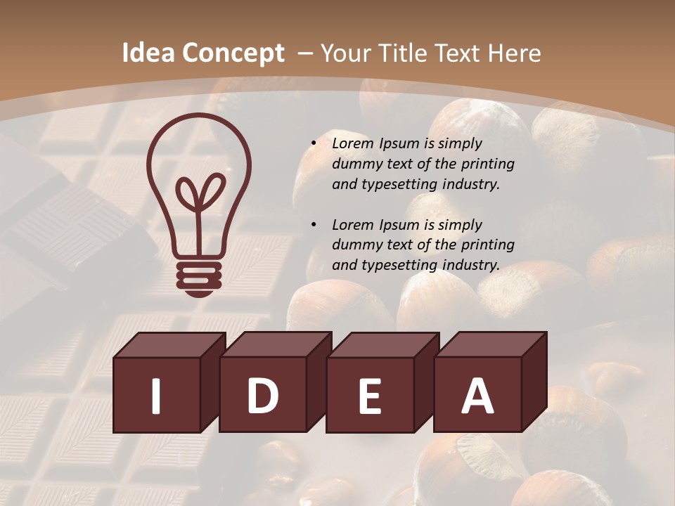 Interior Hazelnut Temptation PowerPoint Template