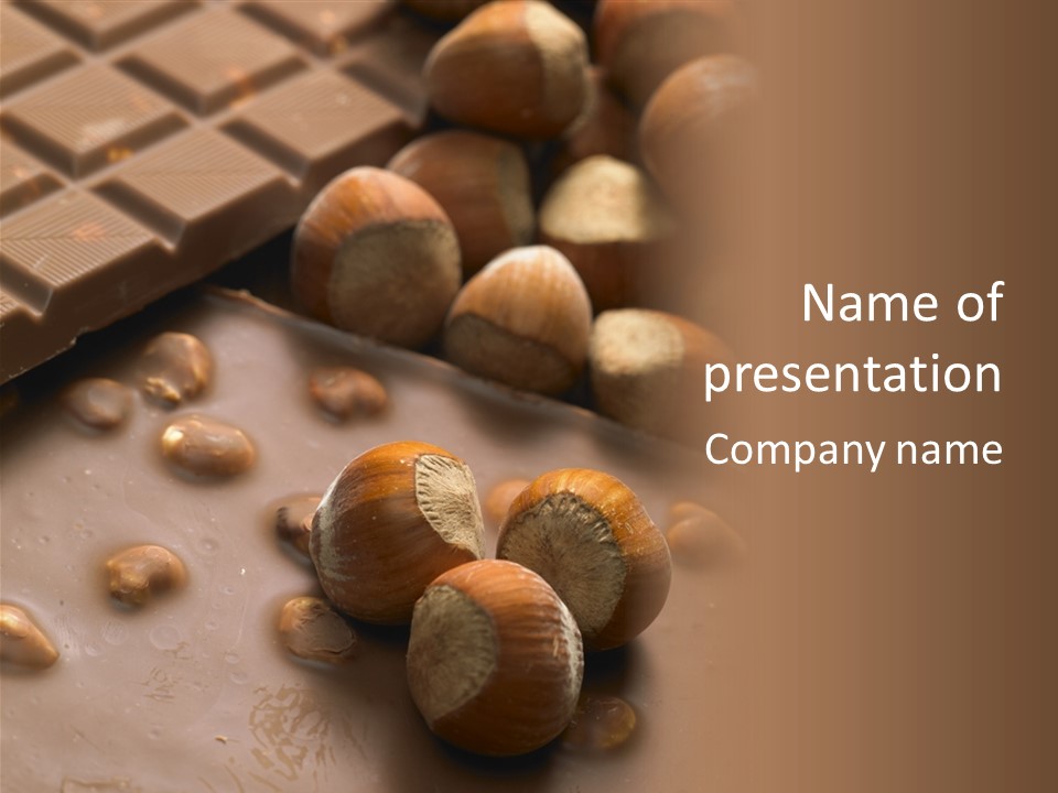 Chocolate Confections Indoors Tempting PowerPoint Template