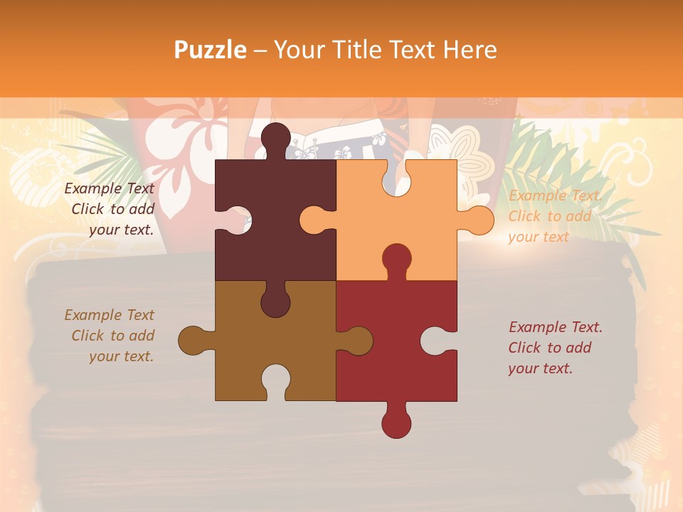 Hand Summer Texture PowerPoint Template