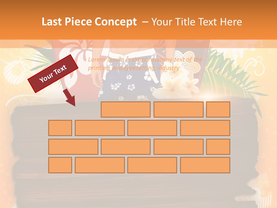 Hand Summer Texture PowerPoint Template