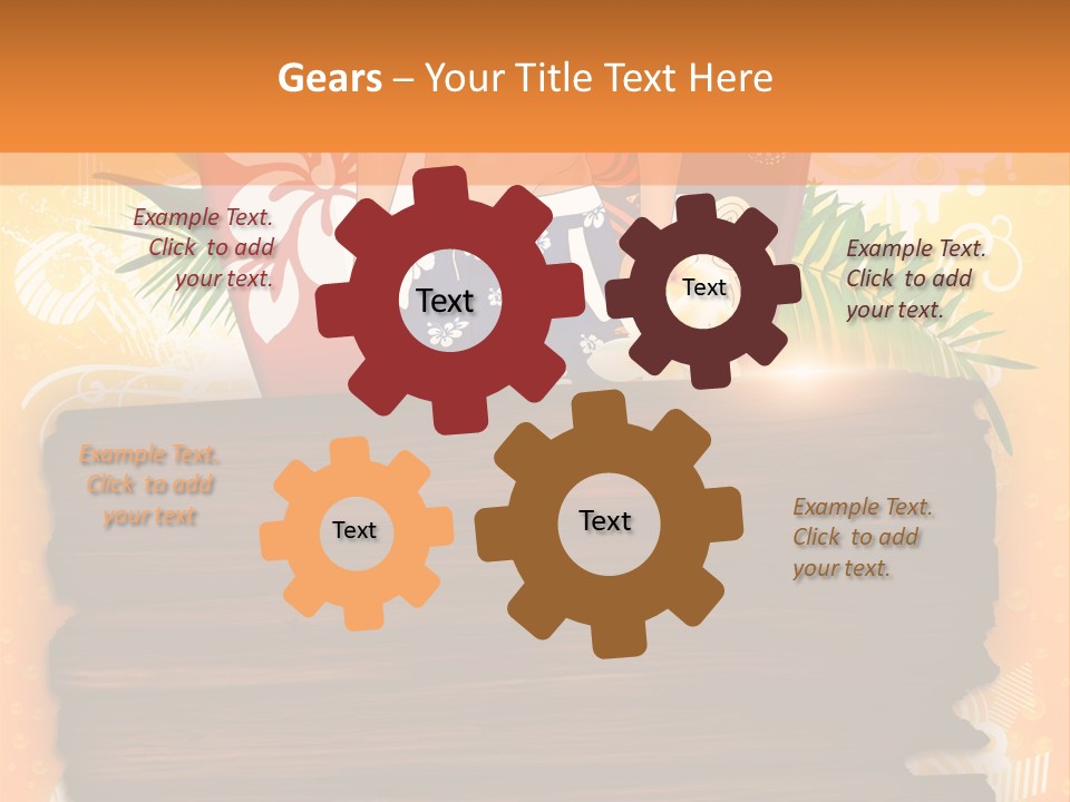 Hand Summer Texture PowerPoint Template