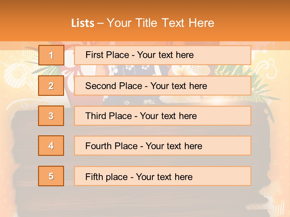 Hand Summer Texture PowerPoint Template