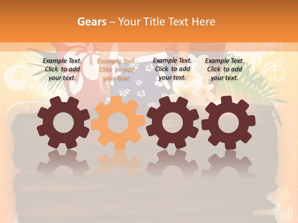 Hand Summer Texture PowerPoint Template