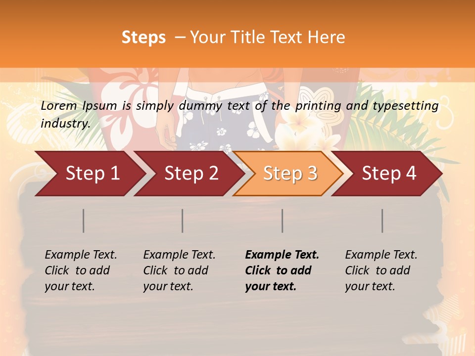 Hand Summer Texture PowerPoint Template
