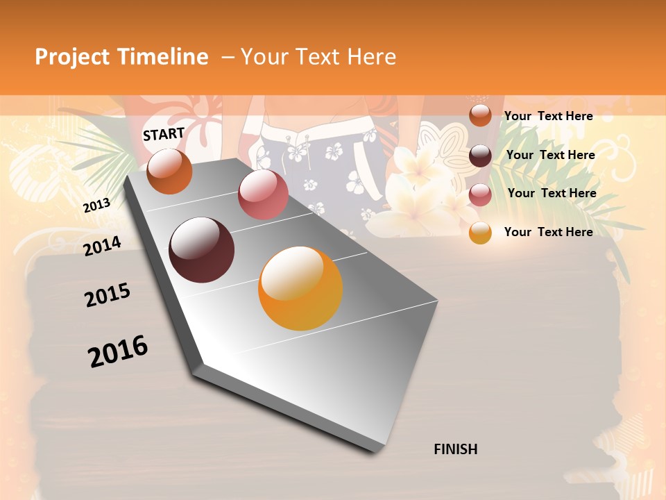 Hand Summer Texture PowerPoint Template