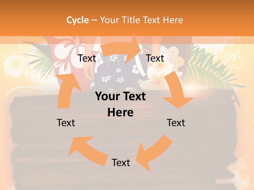 Hand Summer Texture PowerPoint Template