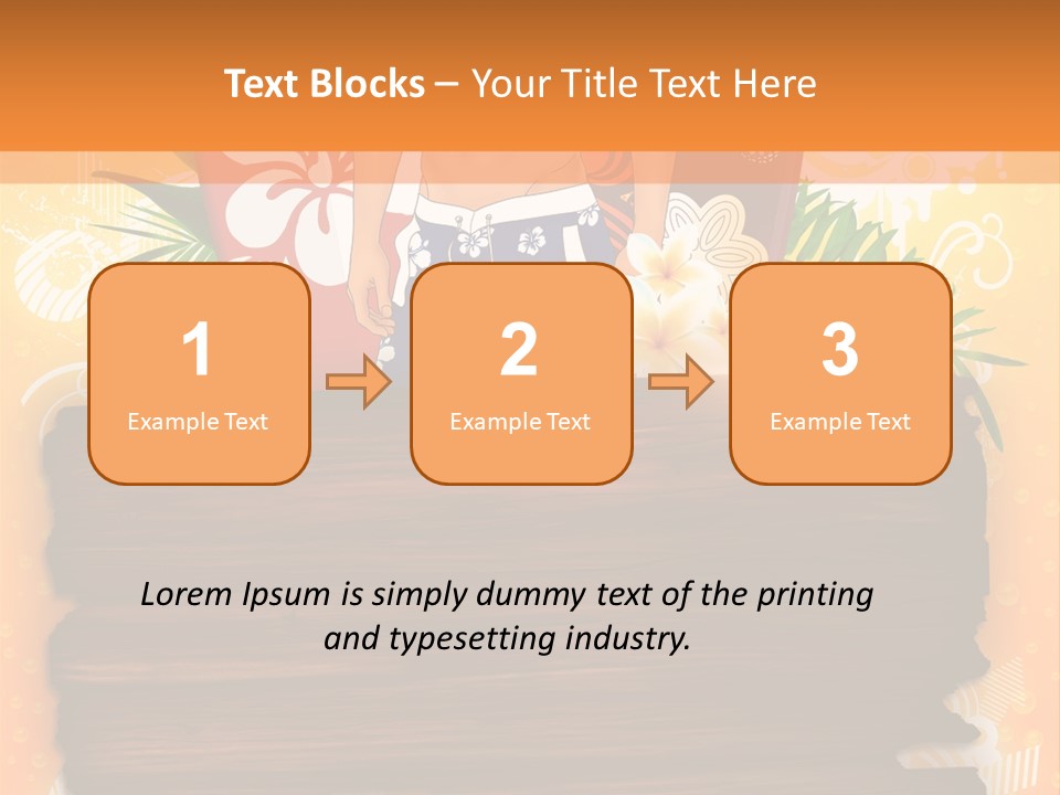 Hand Summer Texture PowerPoint Template