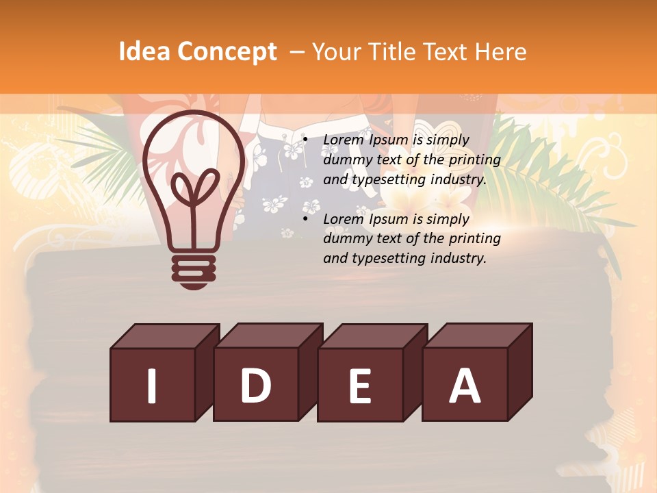 Hand Summer Texture PowerPoint Template