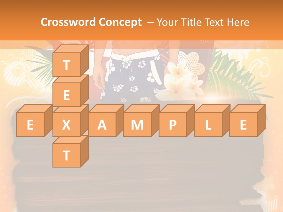 Hand Summer Texture PowerPoint Template