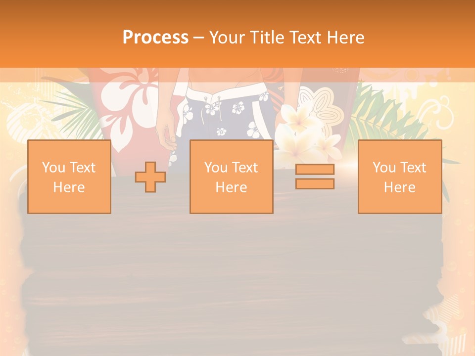 Hand Summer Texture PowerPoint Template