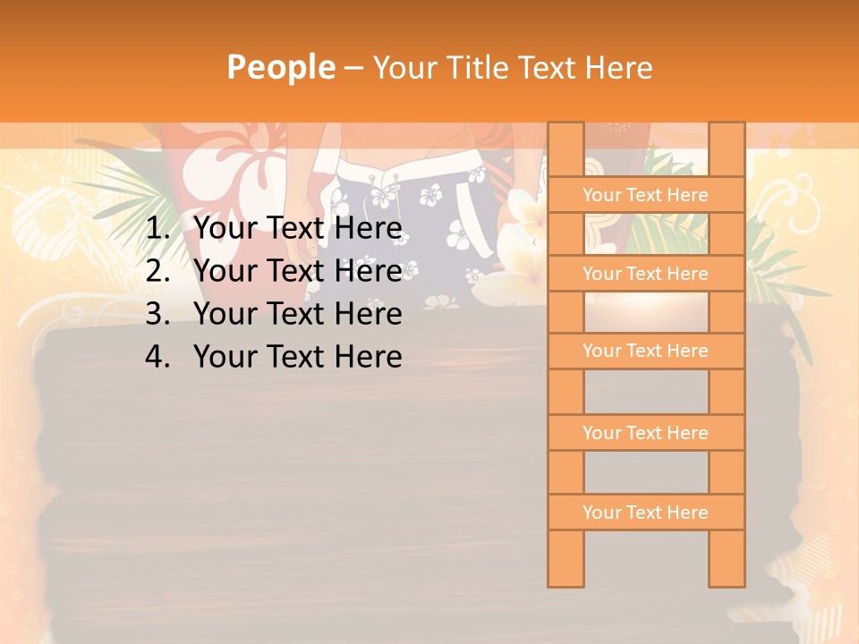 Hand Summer Texture PowerPoint Template
