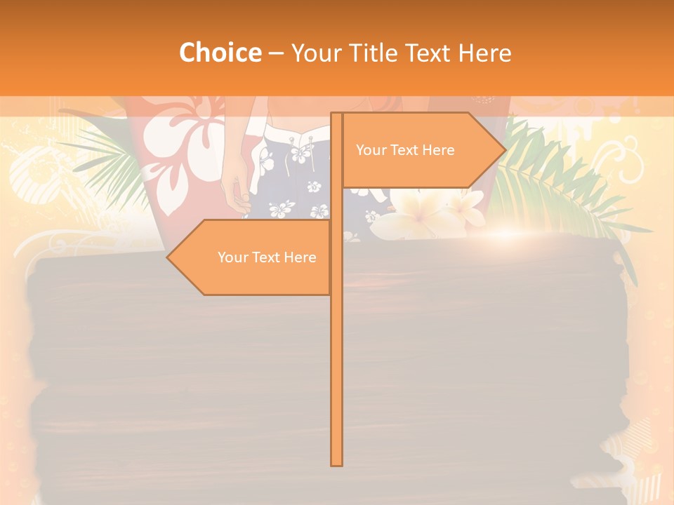 Hand Summer Texture PowerPoint Template