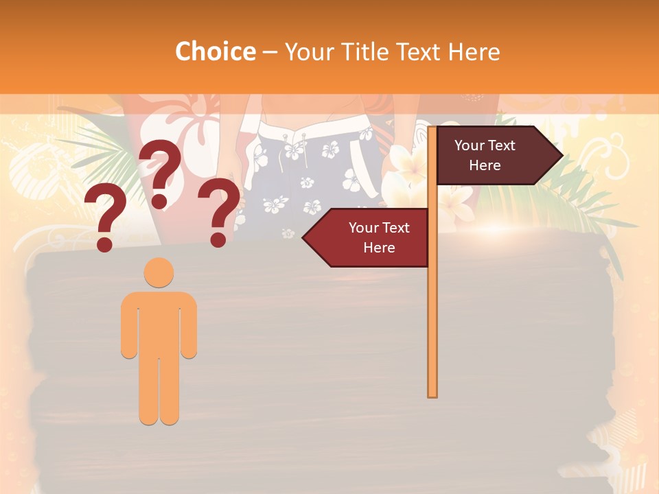 Hand Summer Texture PowerPoint Template