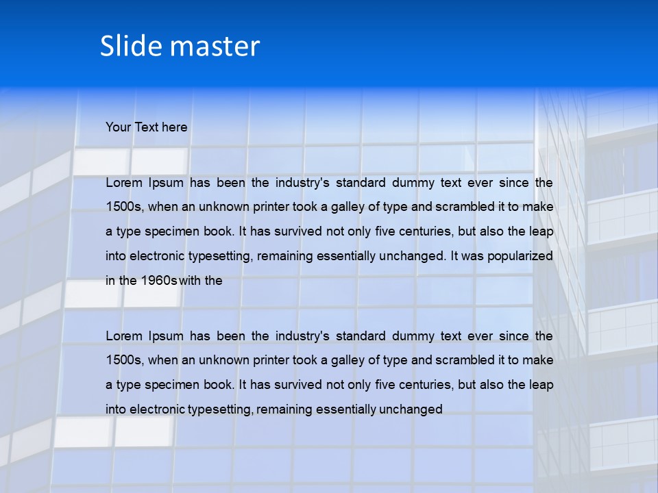 Real Estate Reflective Downtown PowerPoint Template