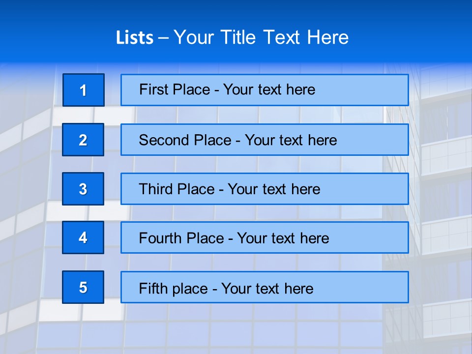 Real Estate Reflective Downtown PowerPoint Template