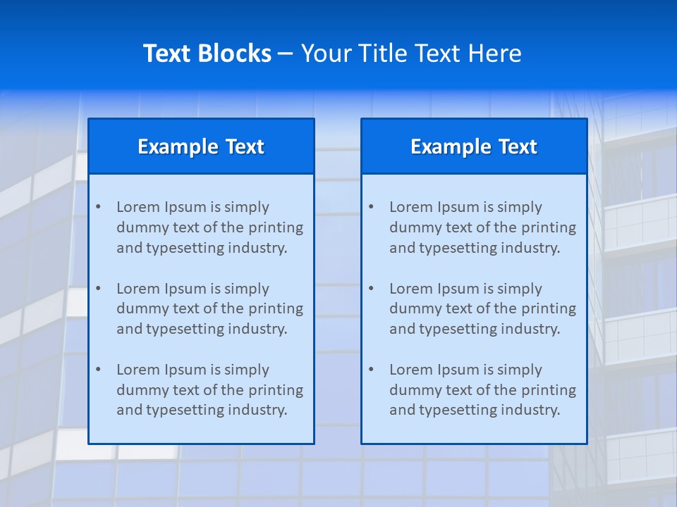 Real Estate Reflective Downtown PowerPoint Template