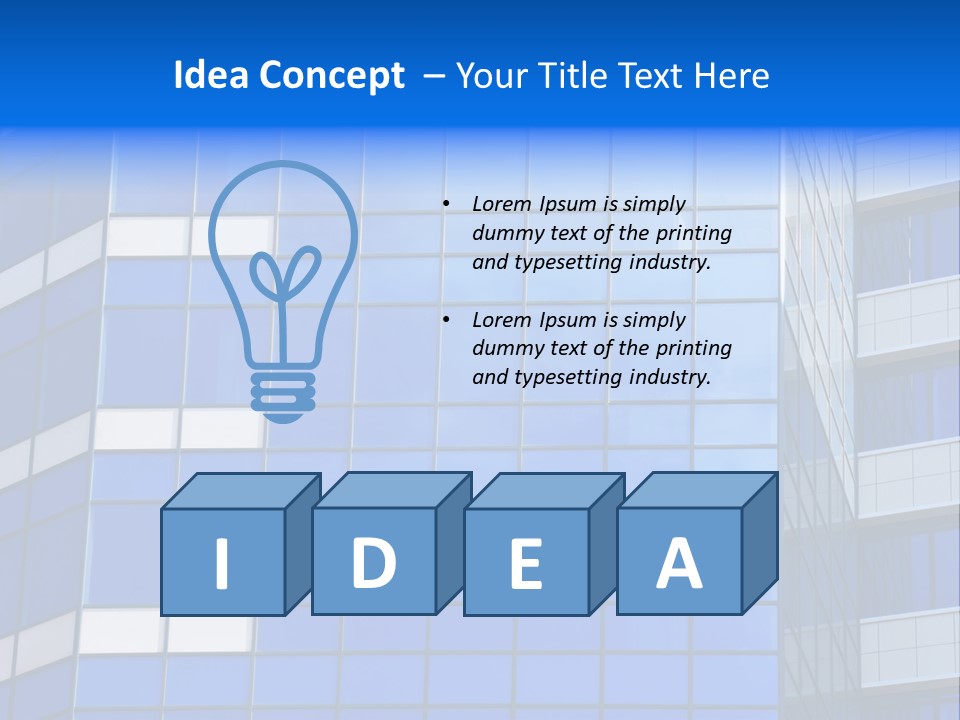 Real Estate Reflective Downtown PowerPoint Template