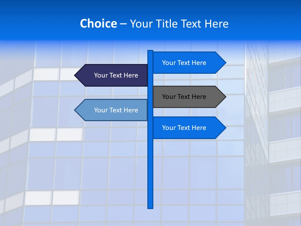 Real Estate Reflective Downtown PowerPoint Template
