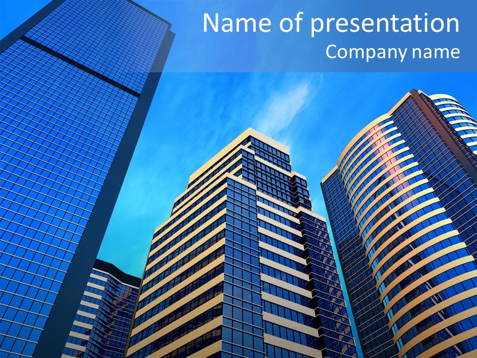 Azure Evening Built PowerPoint Template