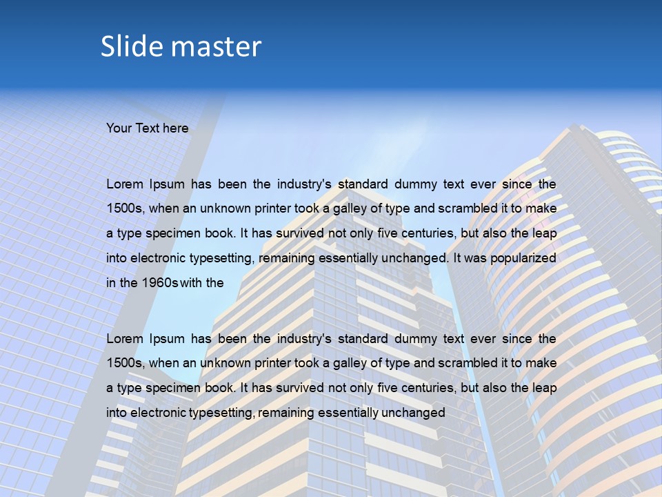 Azure Evening Built PowerPoint Template