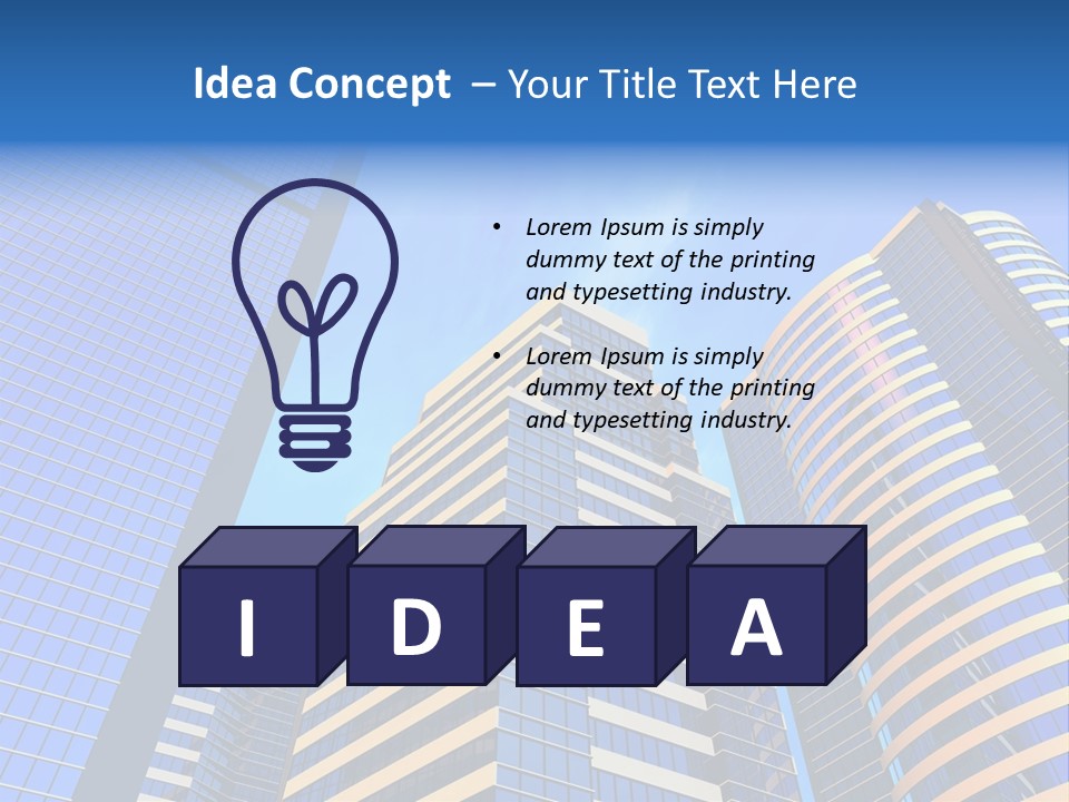 Azure Evening Built PowerPoint Template