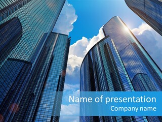 Skyscrapers Render Tall PowerPoint Template