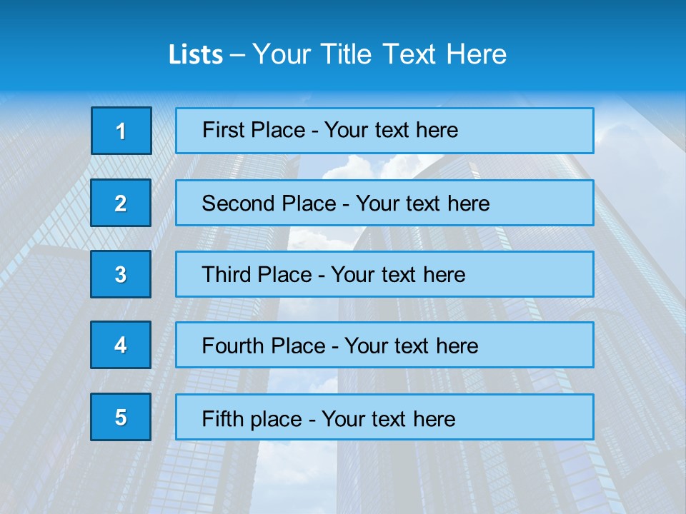 Skyscrapers Render Tall PowerPoint Template