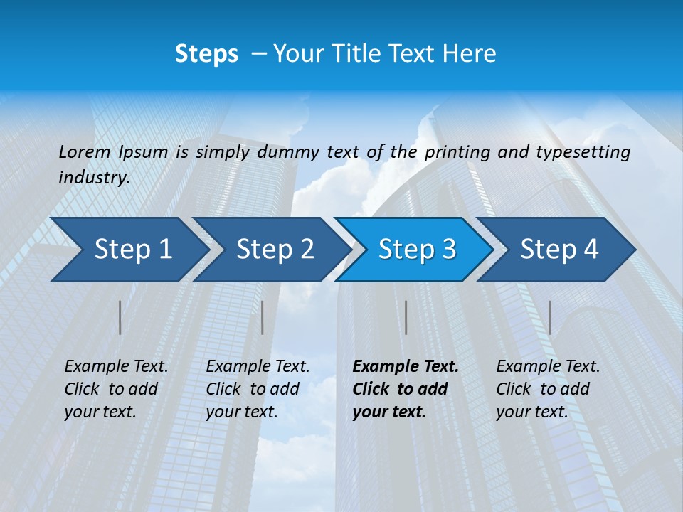 Skyscrapers Render Tall PowerPoint Template