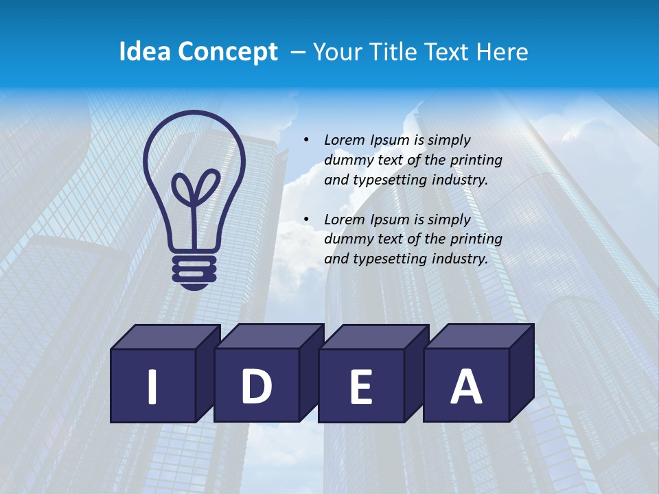 Skyscrapers Render Tall PowerPoint Template