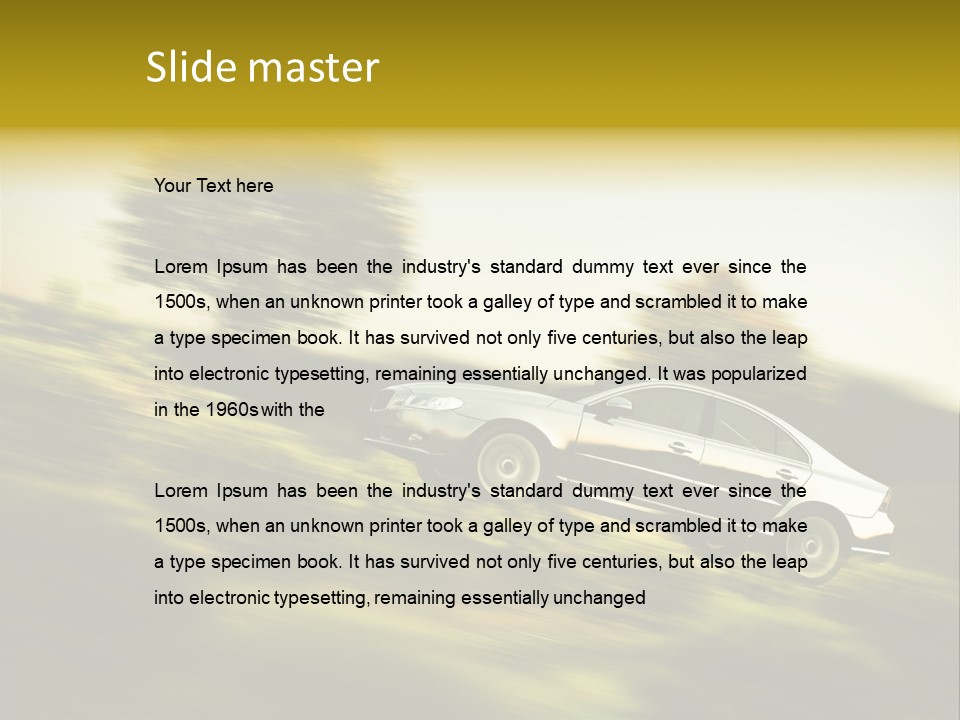 Bremsen Familie Gas Geben PowerPoint Template