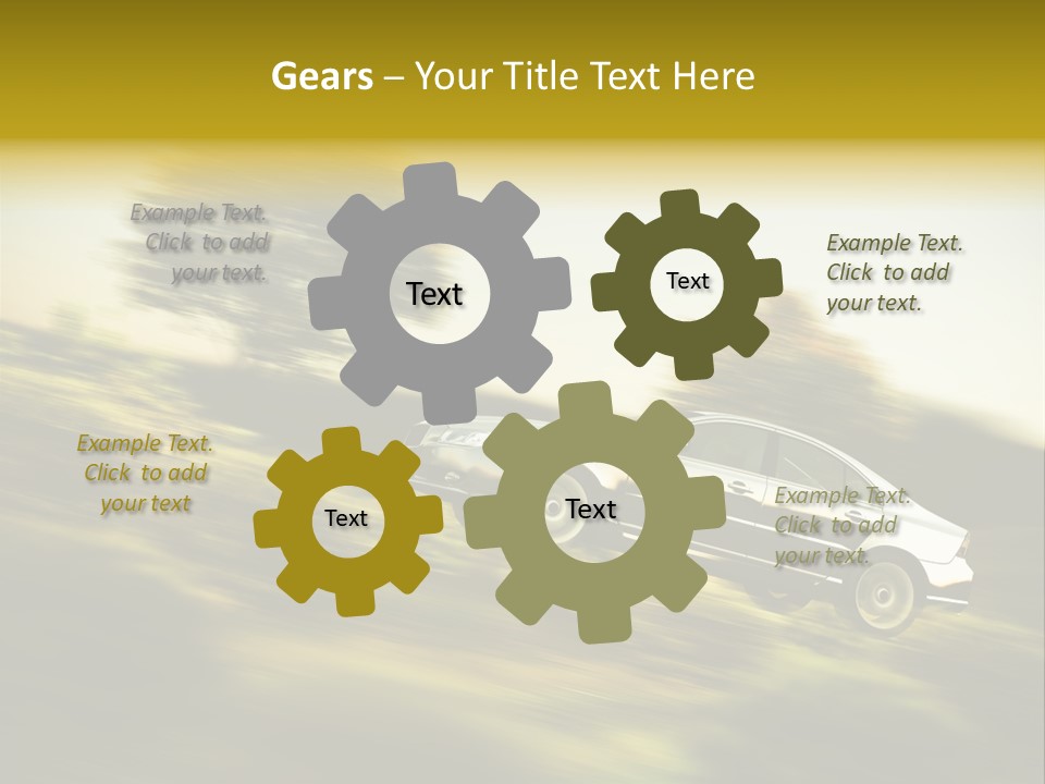 Bremsen Familie Gas Geben PowerPoint Template