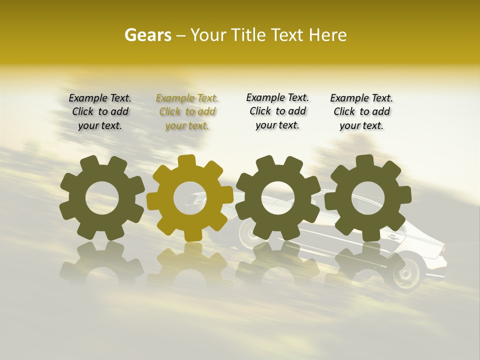 Bremsen Familie Gas Geben PowerPoint Template