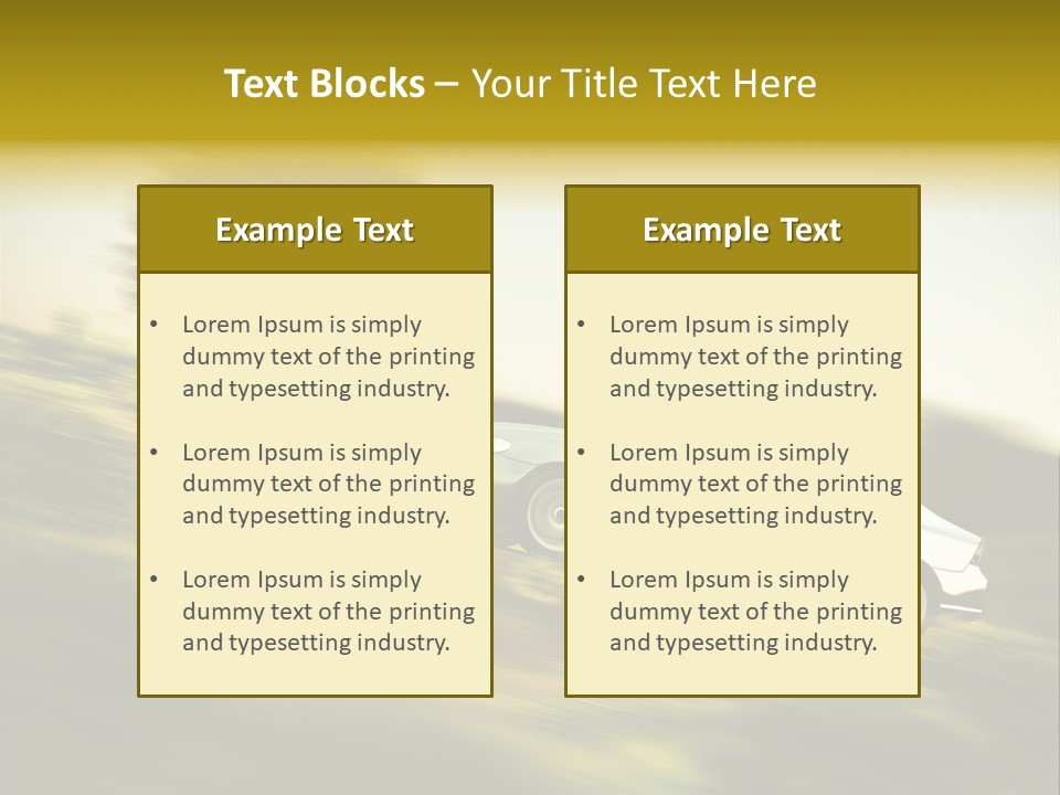 Bremsen Familie Gas Geben PowerPoint Template