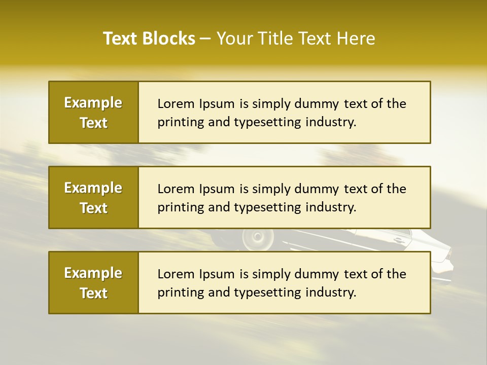Bremsen Familie Gas Geben PowerPoint Template