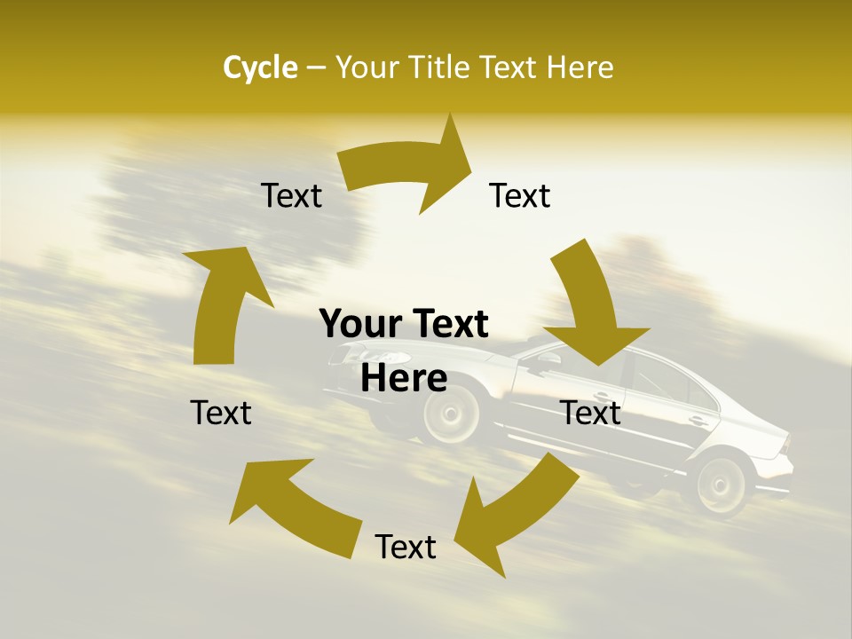 Bremsen Familie Gas Geben PowerPoint Template