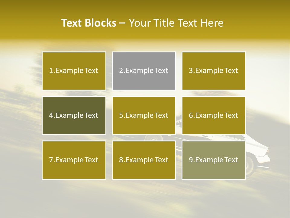 Bremsen Familie Gas Geben PowerPoint Template