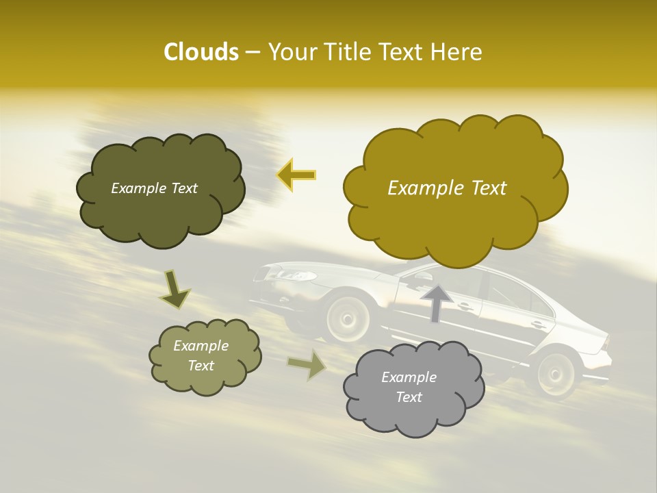 Bremsen Familie Gas Geben PowerPoint Template