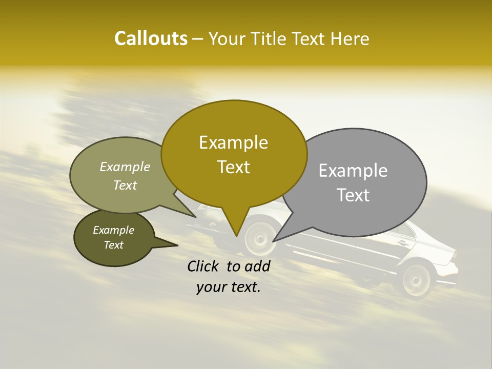 Bremsen Familie Gas Geben PowerPoint Template