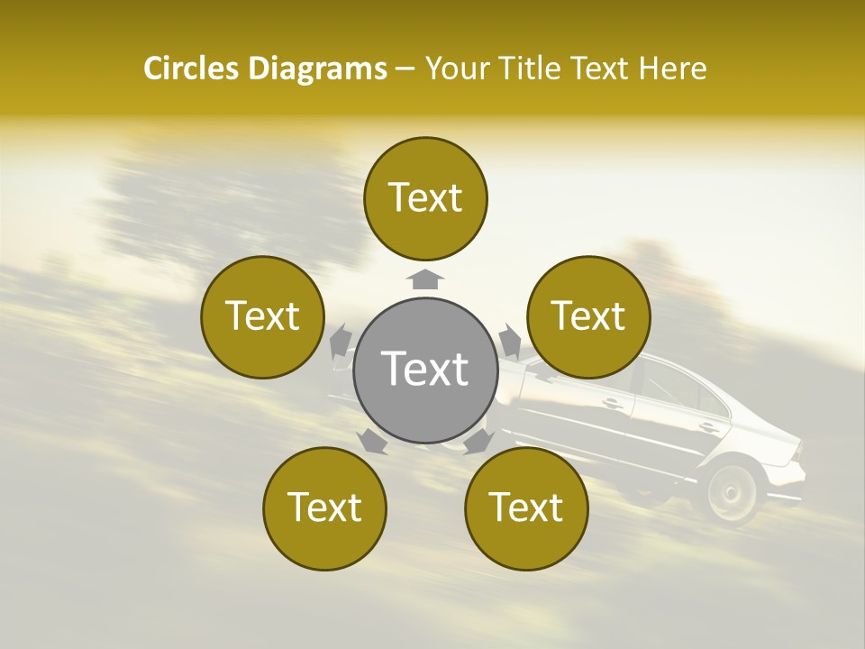 Bremsen Familie Gas Geben PowerPoint Template