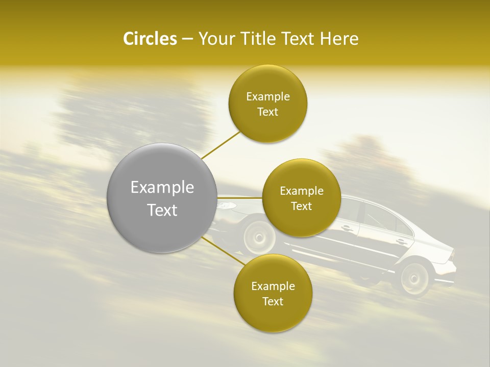 Bremsen Familie Gas Geben PowerPoint Template